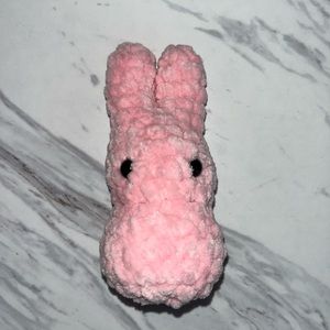 Pink Peep Bunny Crochet Plushie